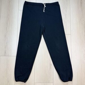 VTG Russell Athletic Sweatpants Men's L Black USA Made 50/50 Fleece Joggers